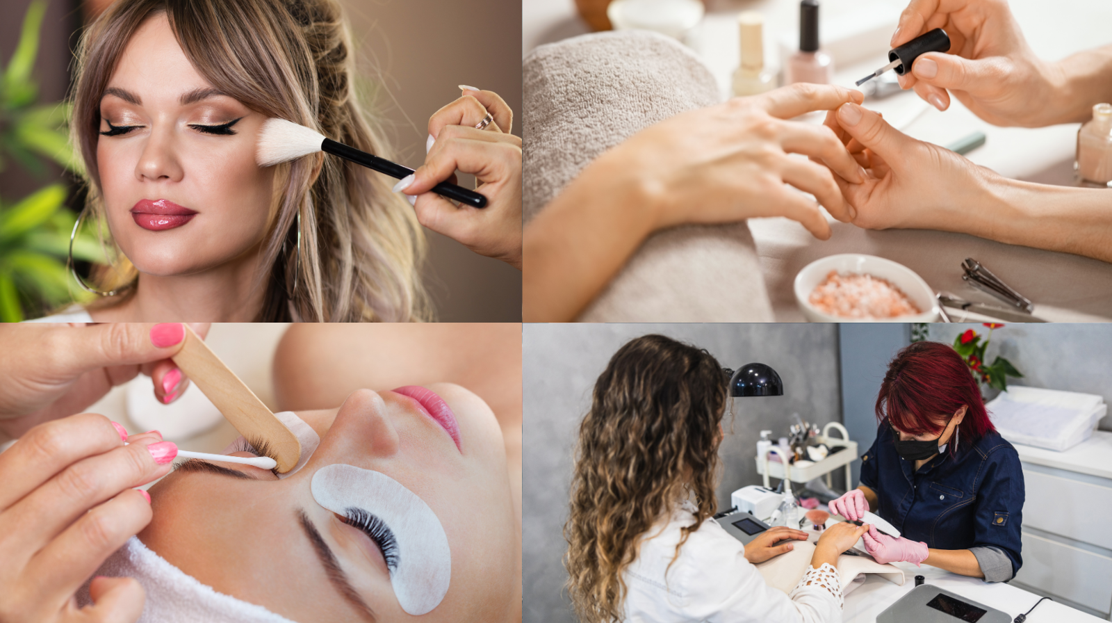 Nail and beauty salon client receiving a treatment