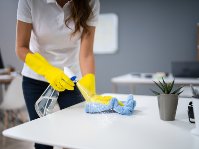 Cleaner at work