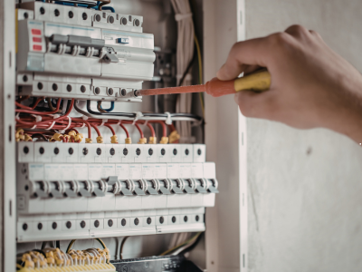 Electrician at work