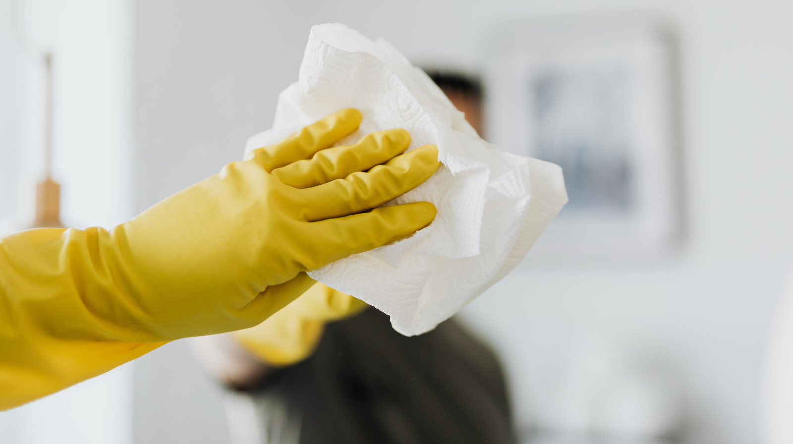 Clean office or domestic cleaning in progress