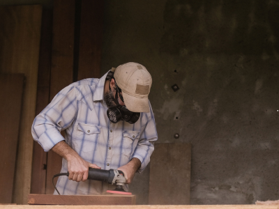 Joiner working on bespoke furniture